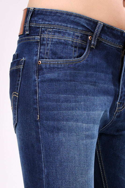 STYLOX Men’s Dark Blue Ankle Fit Jeans - Premium Denim,