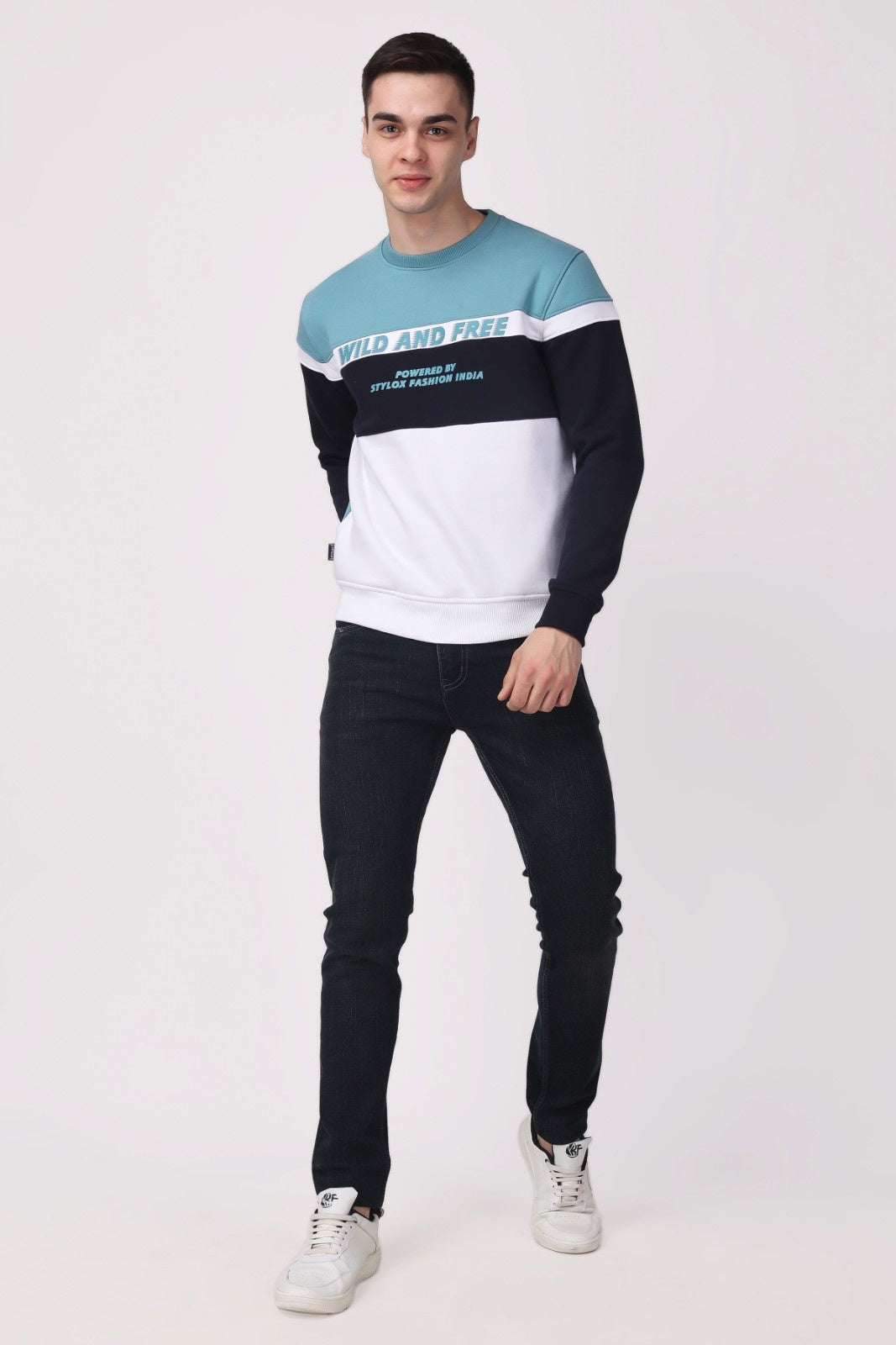 Stylox Round Neck Full Sleeve Printed Sweatshirt For Men