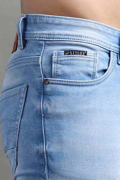 Stylox Men Ankle Fit Stretchable Jeans-45088 - Stylox