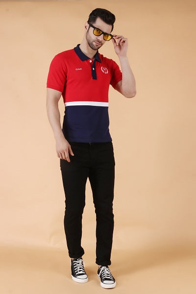 Stylox Men  Polo Collar Slim Fit T-shirt - Stylox