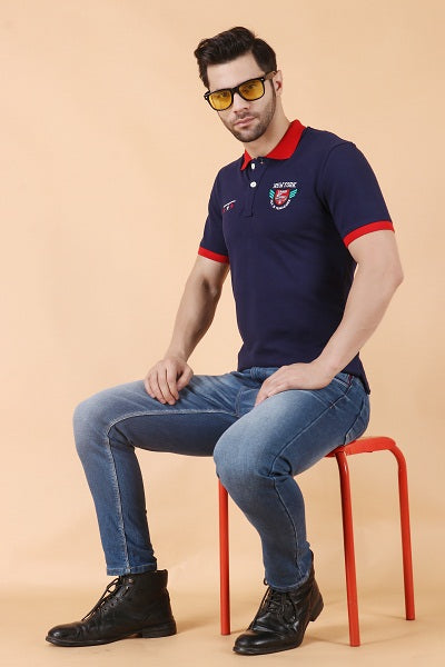 Stylox Men  Polo Collar Slim Fit T-shirt - Stylox